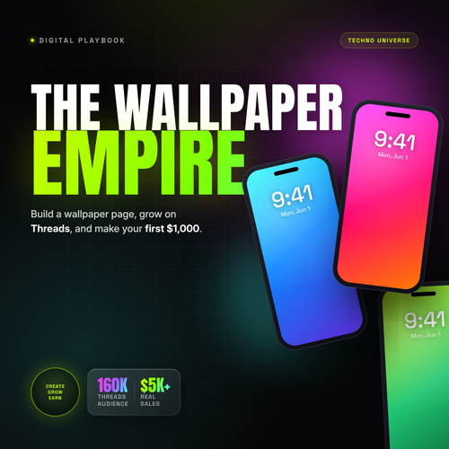 With Discount: The Wallpaper Empire - Sell Digital Wallpapers on Threads