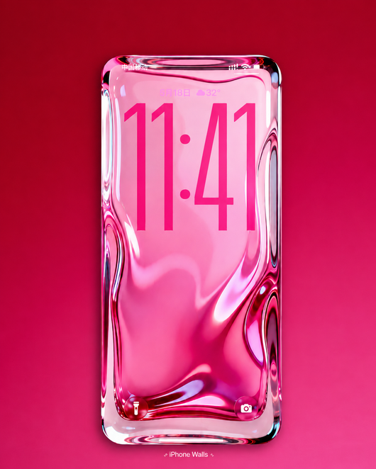 Glossy Pink Liquid Glass Wallpapers