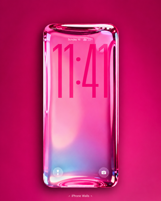 Glossy Pink Liquid Glass Wallpapers