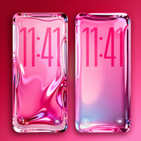 Glossy Pink Liquid Glass Wallpapers