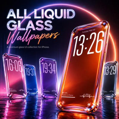On Sale: All 20 Liquid Glass Wallpaper Pack – Ultimate Bundle