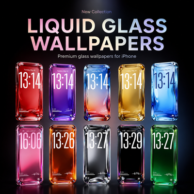 On Sale: All 20 Liquid Glass Wallpaper Pack – Ultimate Bundle